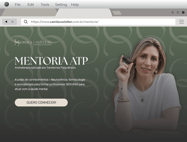 Print do projeto de Camila Castellan