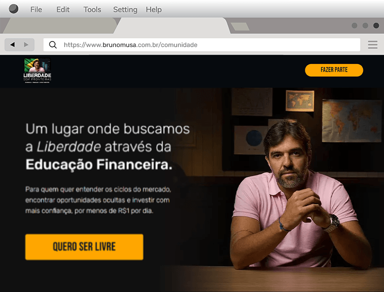 Print do projeto de Bruno Musa